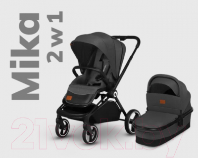Детская универсальная коляска Lionelo Mika 2 в 1 (серый графит)