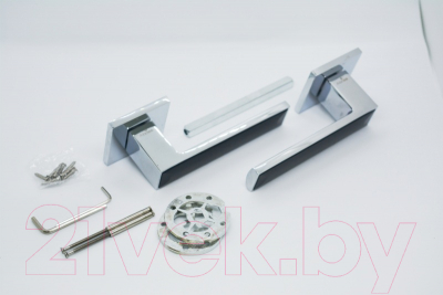 Изображение товара Ручка дверная Abriss R50.120 CP/MBP (хром/черный матовый)