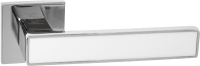 Ручка дверная Abriss R50.120 CP/WH (хром/белая вставка) - 