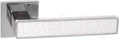 Изображение товара Ручка дверная Abriss R50.120 CP/WH (хром/белая вставка)