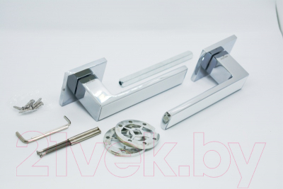 Изображение товара Ручка дверная Abriss R50.120 CP/WH (хром/белая вставка)