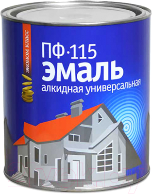 Эмаль Эконом Алкидная универсальная ПФ-115 (1.8кг, черный)