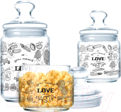 Набор емкостей для хранения Luminarc Love pasta P6675 (3шт)