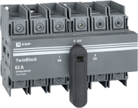 Блок-разъединитель EKF TwinBlock PROxima / tb-s-63-3p-rev (с рукояткой) - 