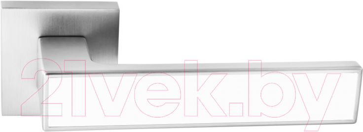 Ручка дверная Abriss R21.120 CP/WH (хром/белая вставка)
