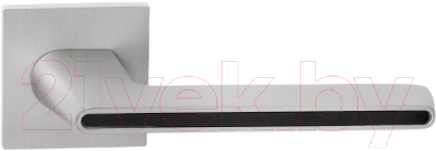 Ручка дверная Abriss R21.190 MCP/BL (хром матовый/черная вставка)