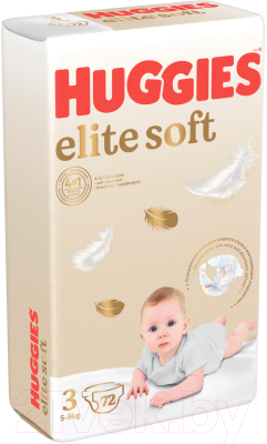 Подгузники детские Huggies Elite Soft 3 Mega (72шт)