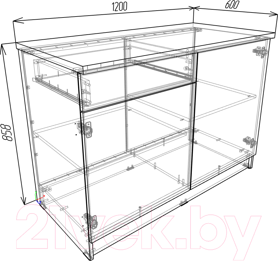 Шкаф-стол кухонный Eligard Urban ШСКс 120