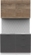Готовая кухня Интермебель Микс Топ-1 1.2м без столешницы (дуб каньон/графит серый) - 