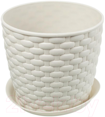 Изображение товара Кашпо Idea Ротанг М3080 (белый)