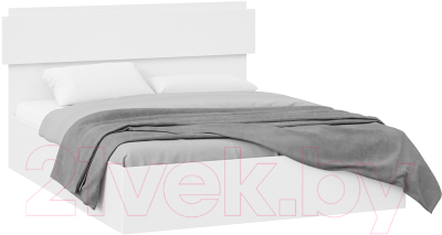 Двуспальная кровать ТриЯ Нео с ПМ Тип 1 160x200 (белый)