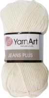 Пряжа для вязания Yarnart Jeans Plus 55% хлопок, 45% полиакрил / 03  (160м, молочный) - 