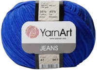 Пряжа для вязания Yarnart Jeans Plus 55% хлопок, 45% полиакрил / 47 (160м, васильковый) - 