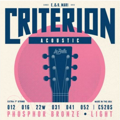 Струны для акустической гитары La Bella C520S Criterion 012-052