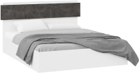 Двуспальная кровать ТриЯ Нео Тип 1 160x200 (белый/ателье темный) - 