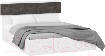 Двуспальная кровать ТриЯ Нео Тип 1 160x200 (белый/ателье темный)