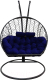 Кресло подвесное Craftmebelby Кокон Двойной (графит/синий) - 