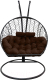 Кресло подвесное Craftmebelby Кокон Двойной (графит/коричневый) - 
