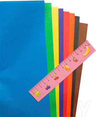 Набор цветной бумаги Каляка-Маляка БЦДСКМ16 (8цв)