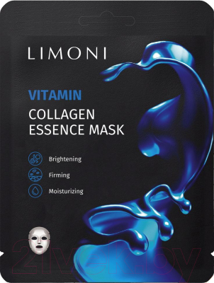 Изображение товара Маска для лица тканевая Limoni Vitamin Collagen Essence Mask (23г)