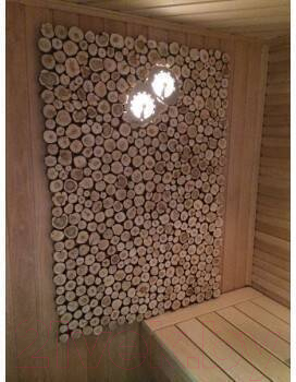 Изображение товара Панно для бани LK Из спилов можжевельника (70x70см)