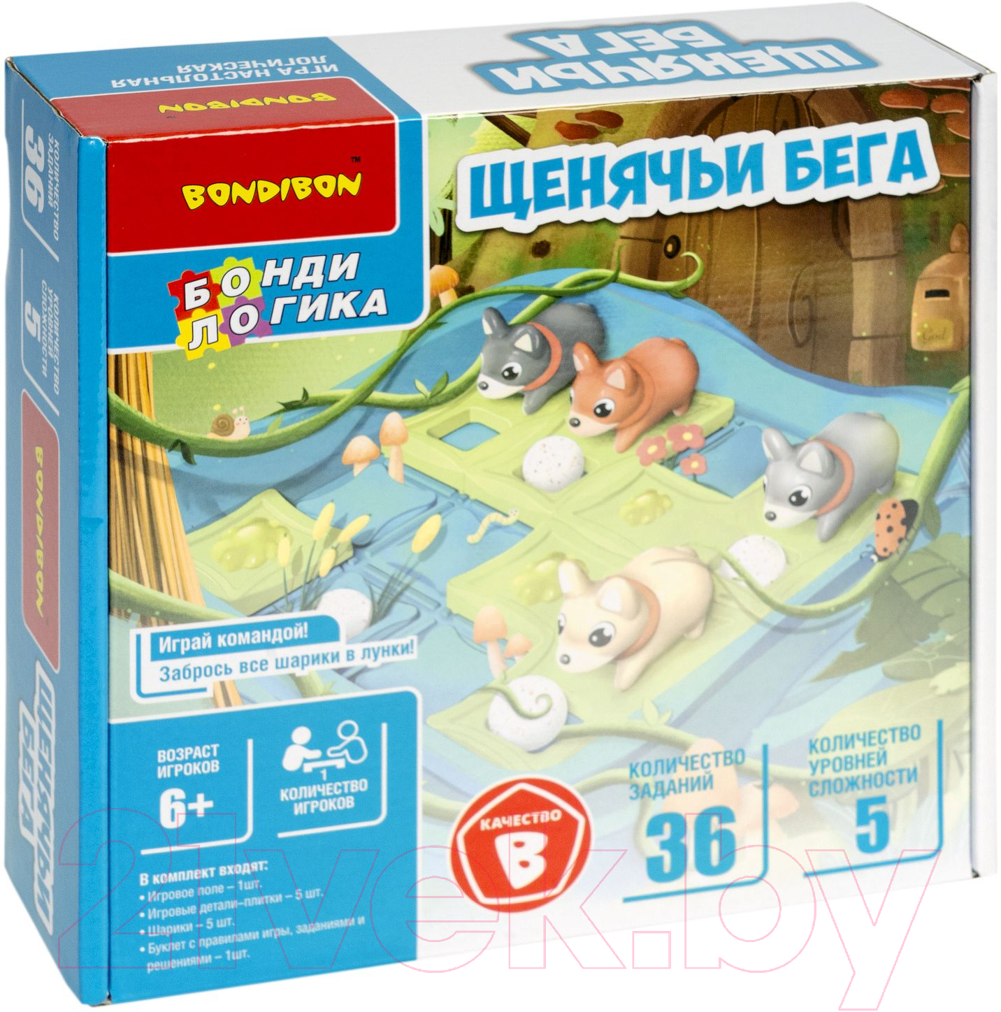 Настольная игра Bondibon Щенячьи бега / ВВ5565