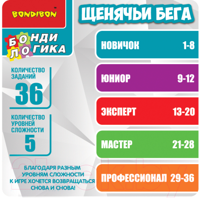 Настольная игра Bondibon Щенячьи бега / ВВ5565