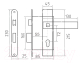 Миниатюра изображения товара Замок врезной Vettore 7255-4 AB с ручкой (бронза)