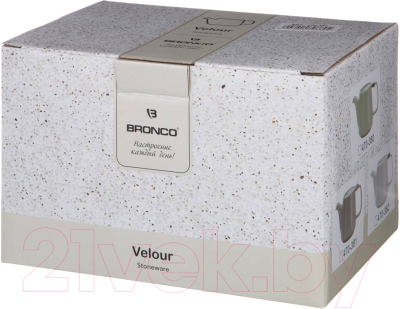 Заварочный чайник Bronco Velour / 470-382 (белый)