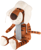 

Мягкая игрушка Maxitoys Luxury, Тигр Федя в ушанке и вязаном шарфе / MT-MRT022116-23