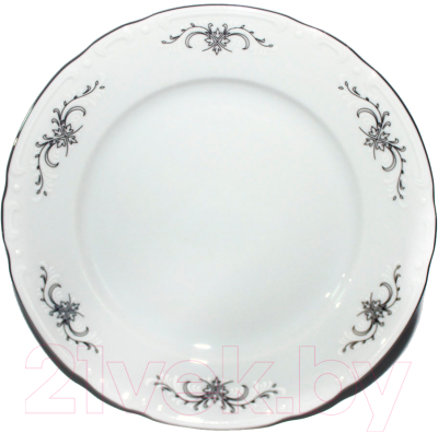 Тарелка закусочная (десертная) Thun 1794 Констанция Серый орнамент / КСТ0024