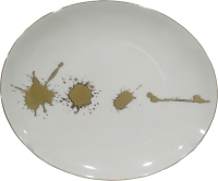 Тарелка столовая обеденная Thun 1794 Loos Золотые брызги / ЛОС0038 - 