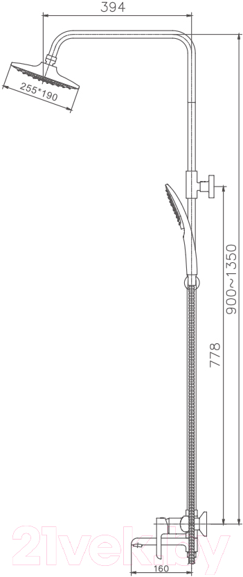 Душевая система Haiba HB24805-7