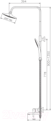 Душевая система со смесителем Haiba HB24805-7