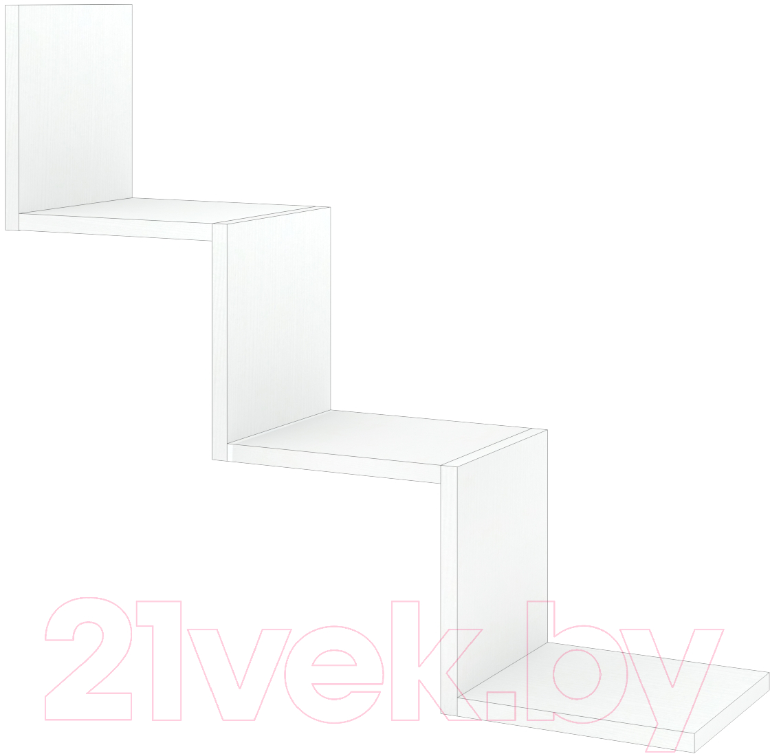 Полка Кортекс-мебель КМ 27 (белый)