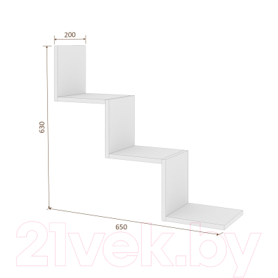 Полка Кортекс-мебель КМ 27 (венге светлый)