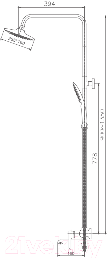 Душевая система Haiba HB24805-8