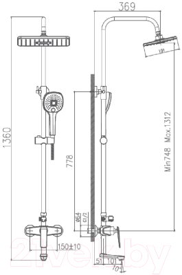 Душевая система Haiba HB24548-7