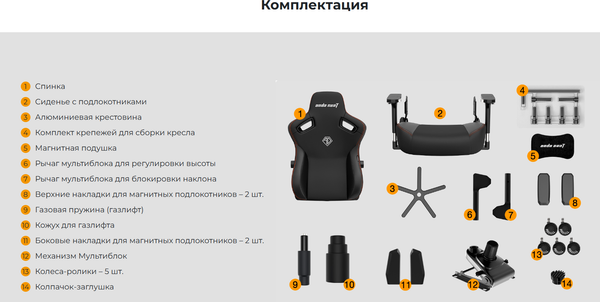 Купить Кресло геймерское AndaSeat Kaiser 3 / AD12YDC-L-01-E-PV/C в Гомеле