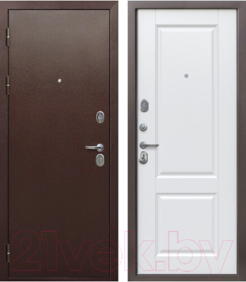 Входная дверь Гарда 9 медный антик/белый ясень (86x205, левая)