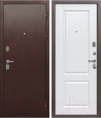 Входная дверь Гарда 9 медный антик/белый ясень (96x205, правая)