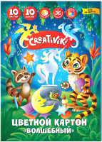

Набор цветного картона Creativiki, Волшебный КЦВ10Л10ЦКР