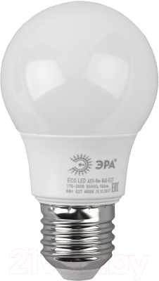 Лампа ЭРА ECO LED A55-8W-840-E27 / Б0048337