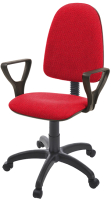 Кресло офисное Фабрикант Престиж+ (ТК-12 красный/PL 600) - 