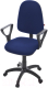 Кресло офисное Фабрикант Престиж+ (ТК-9 синий/PL 600) - 