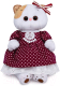 Мягкая игрушка Budi Basa Кошечка Ли-Ли в бордовом платье / LK24-103 - 