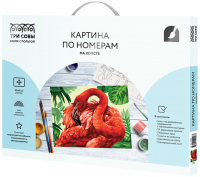 

Картина по номерам Три совы, Розовый фламинго / КХ_44096