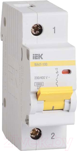 Выключатель автоматический IEK ВА 47-100 100А 1P 10кА С / MVA40-1-100-C