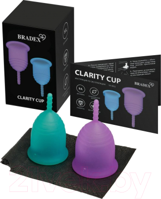 Набор менструальных чаш Bradex Clarity Cup / SX 0052 (S/L)