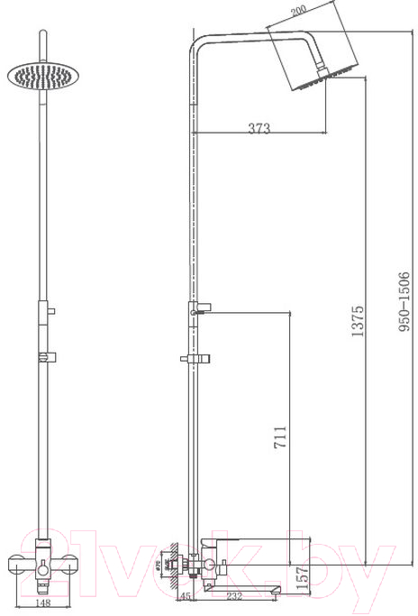 Душевая система Haiba HB24801